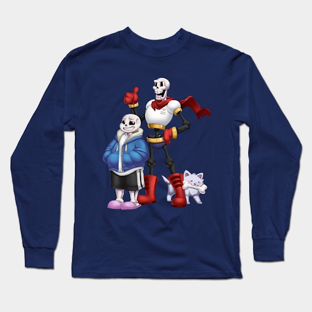 Skeleton Bros Long Sleeve T-Shirt by NeoPopPrincess